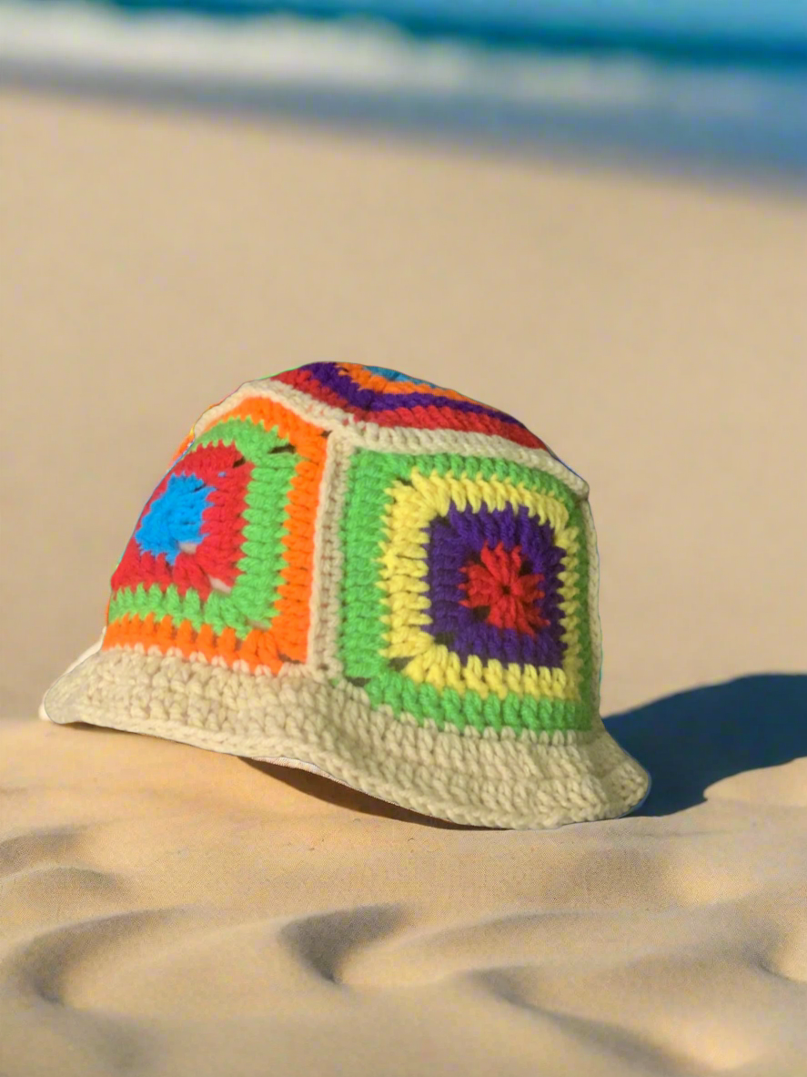 Granny square bucket hat