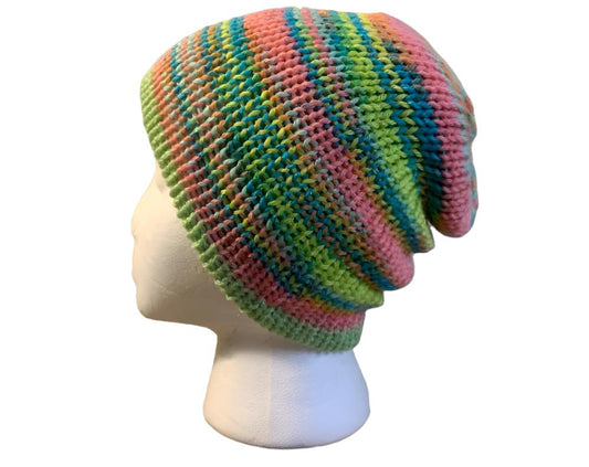 Unisex Reversible Double-Layered Knitted Slouchy Beanie